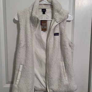 White Patagonia Fleece Vest